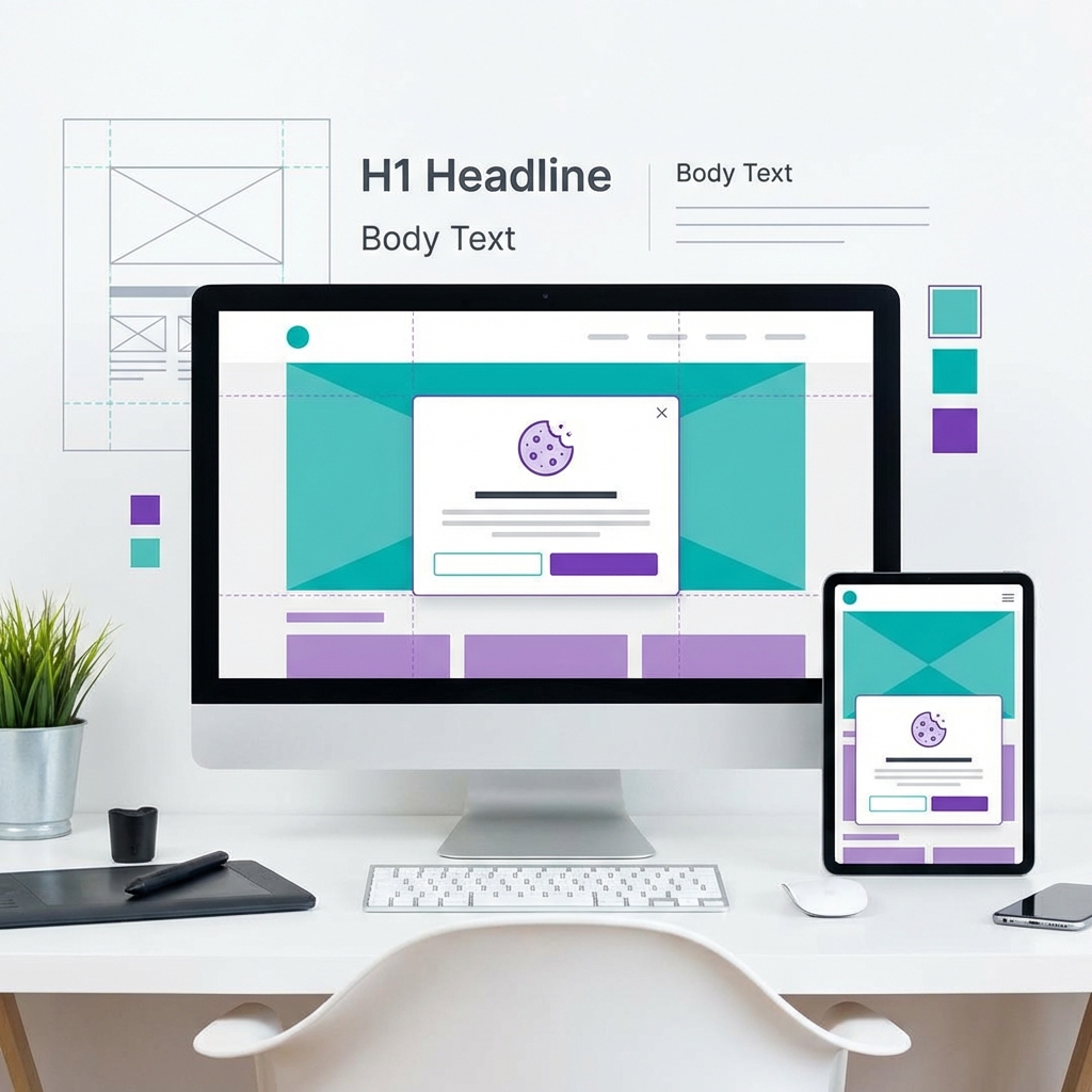 Çerez onay banneri tasarım rehberi görseli